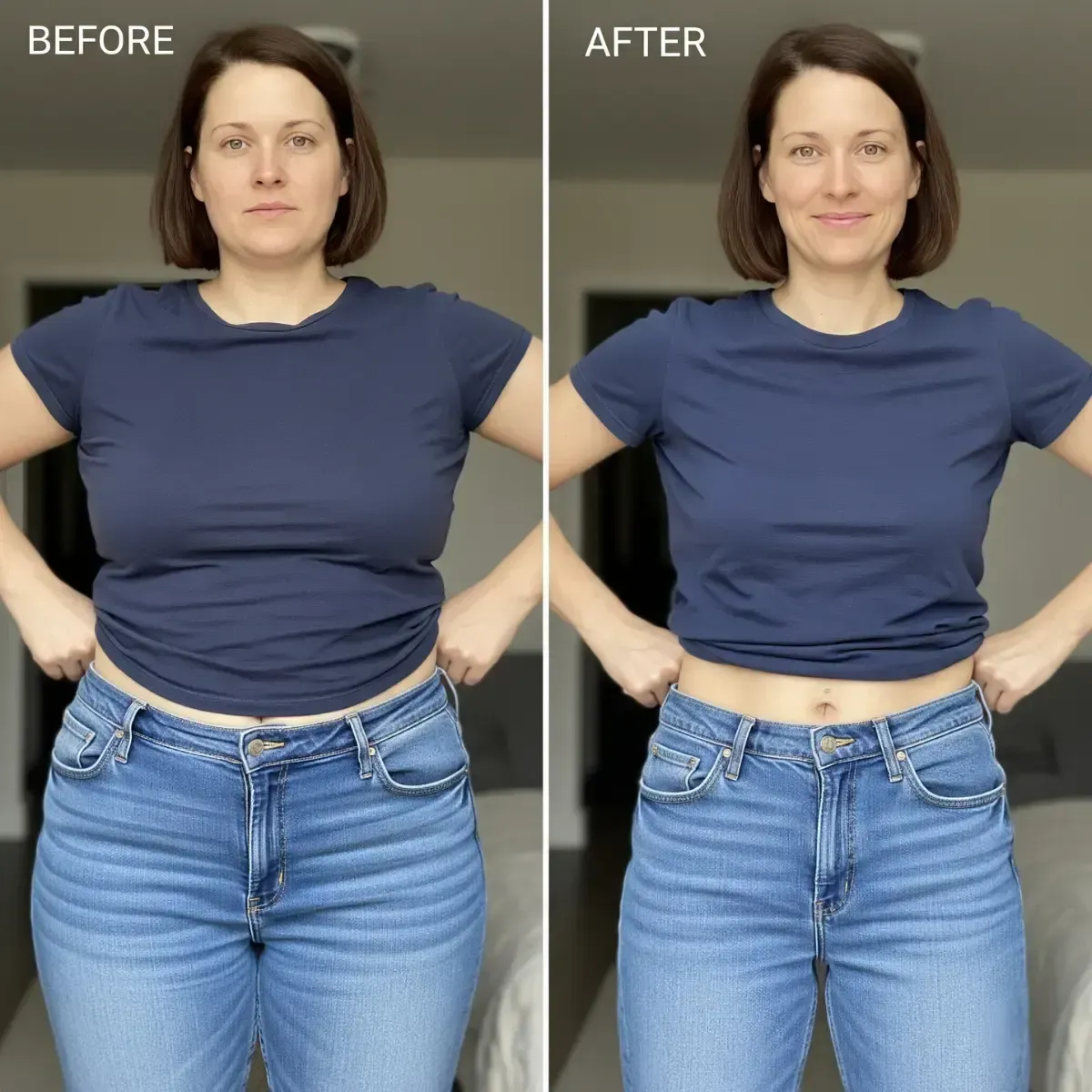 Woman feeling bloated and tired